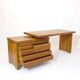 Pierre Chapo, bureau B19E en orme massif, 1970s.