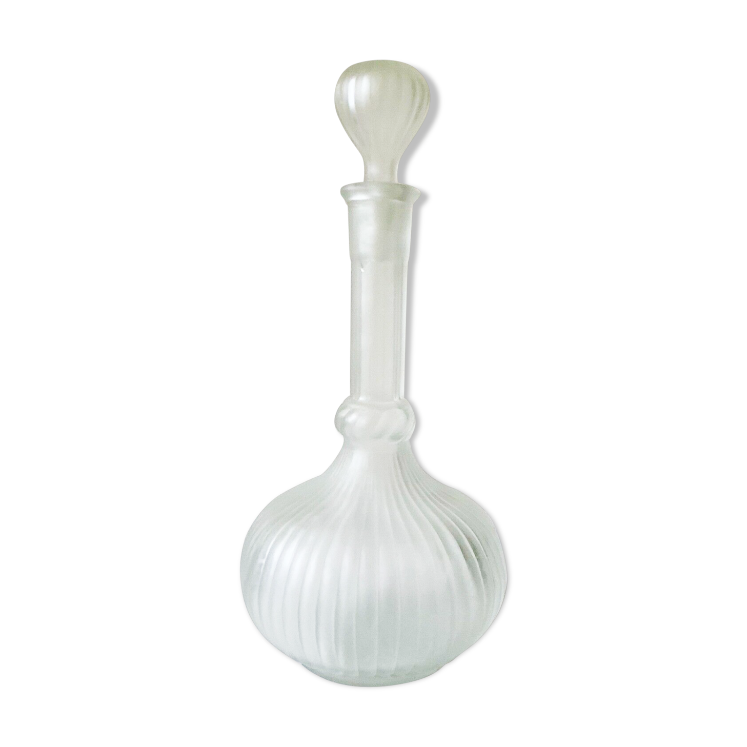 Frosted glass carafe