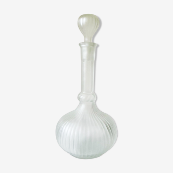 Frosted glass carafe