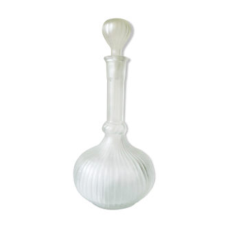 Frosted glass carafe