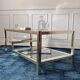 Vintage gold and silver coffee table