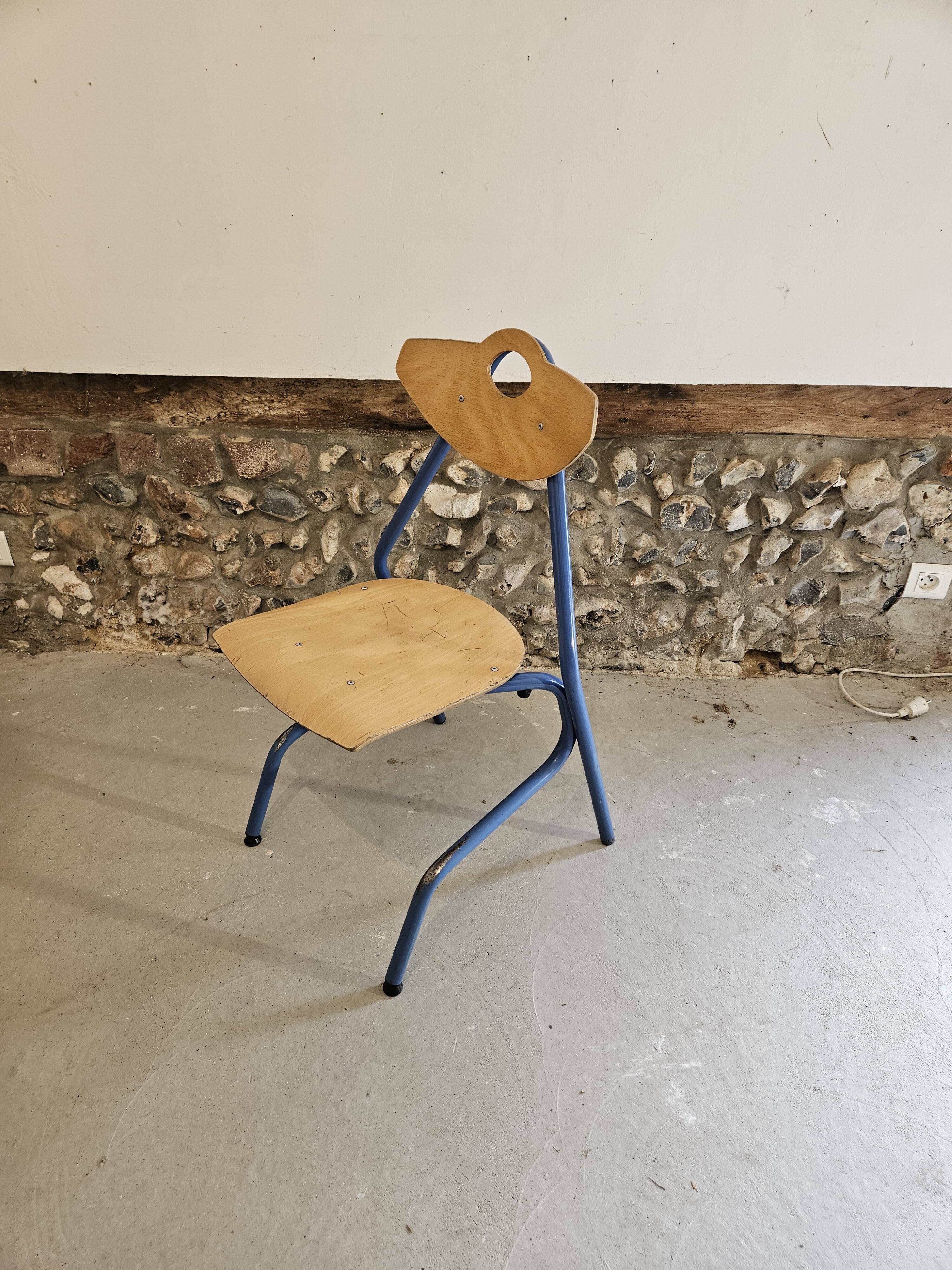 School chair 1980 1990 Modernist design