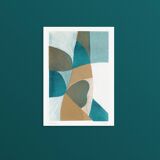 Risographie plante & vase