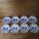 8 vintage Sarreguemines flat plates, Castle model
