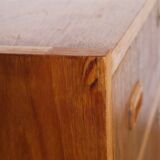 Chest of drawers in teak and oak 1960