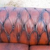 Sofa Chesterfield leather brown