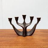 Vintage German brutalist metal candlestick by Dalbeck.