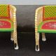 Paire de fauteuils en bois apparence "tigre"