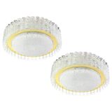 1 of 2 Stunning Murano Glass Tubes Ceiling Light by Doria, Germany, 1960s