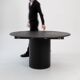 Table ronde/carrée en chêne noir