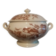 Superb and rare soup tureen, flowers model, clairefontaine faience