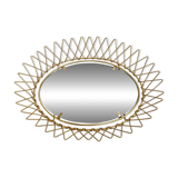 Erdecor Escaut retractable mirror tray • Gilded with fine gold • 1950