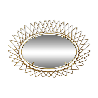 Erdecor Escaut retractable mirror tray • Gilded with fine gold • 1950