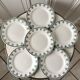 lot of 6 flat plates Saint-Amand blue flowers model "Nancy" years 30-40