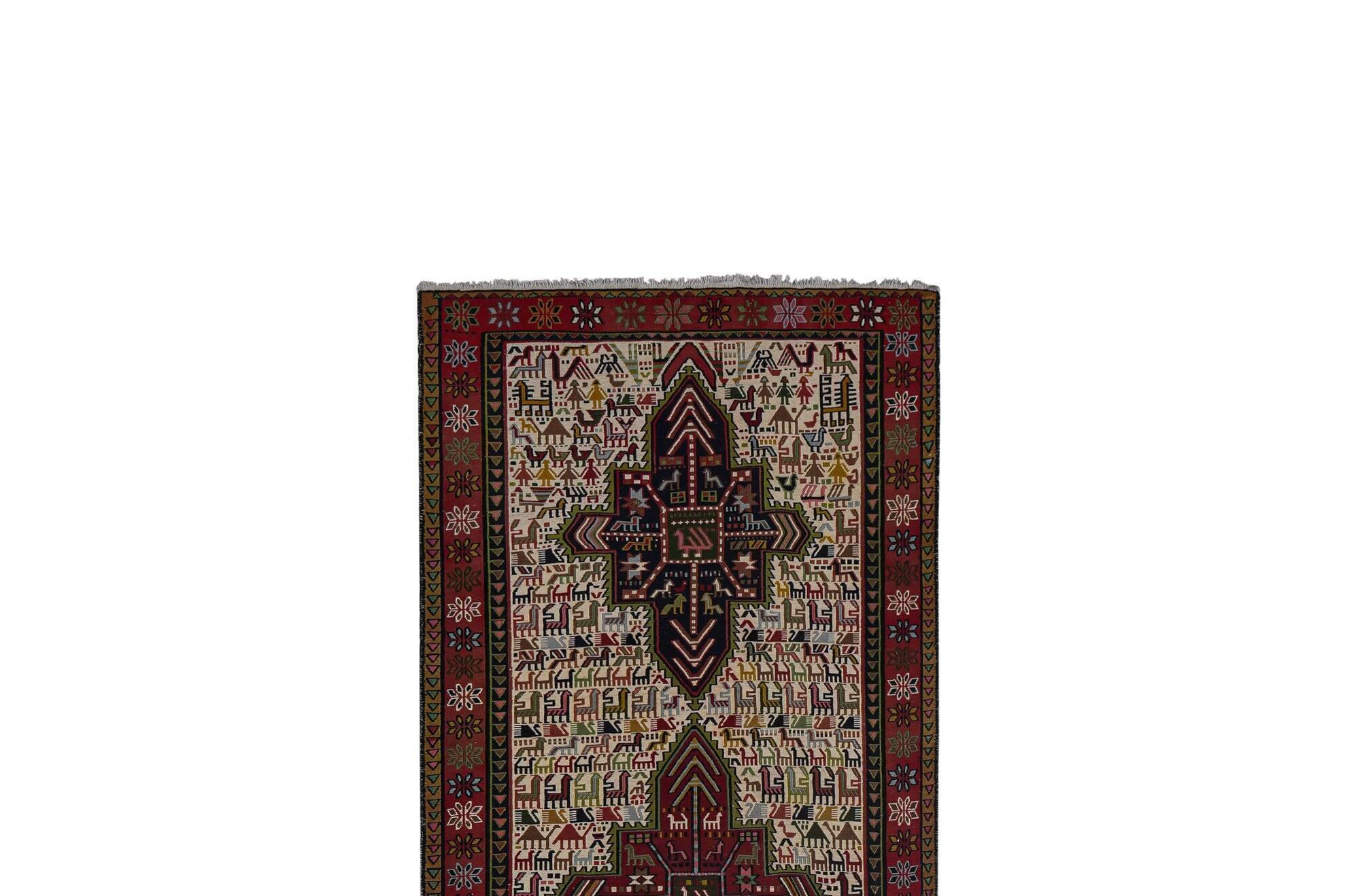 Vintage Turkish hallway rug 104x285 cm