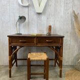 Rattan console/desk