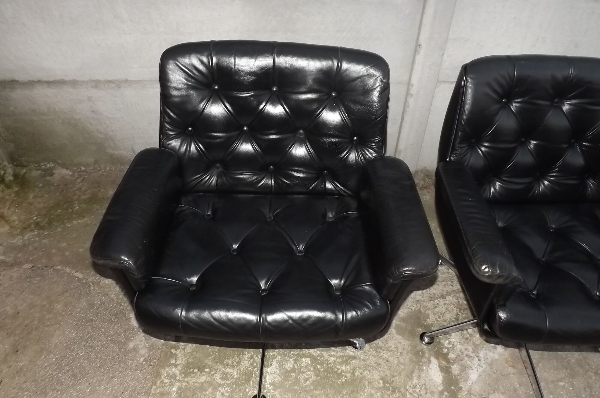 Pair of bridge armchairs from Airborne around 1965