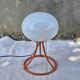 Vintage Space Age orange opaline table lamp 70s