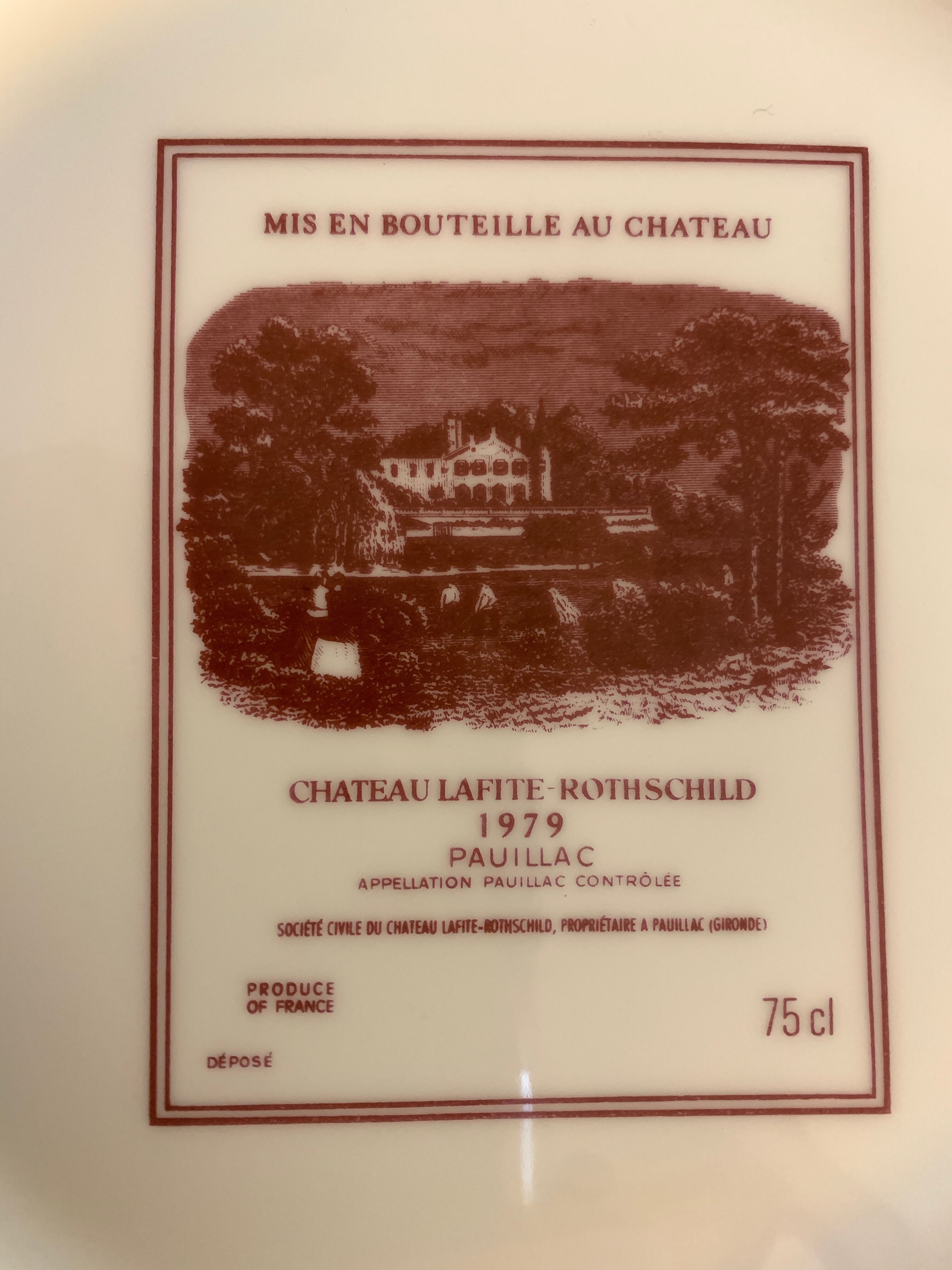 6 plates Limoges Grands Vins de Bordeaux and Châteaux du Médoc