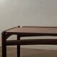 Vintage Teak Coffee Table, Mid Century Modern, Sculptural Arched Stretchers