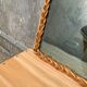 Antique mirror in rattan and wood shape mirror vintage braided wicker