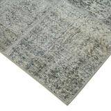 Hand-knotted oriental overdyed 170 cm x 240 cm grey patchwork carpet