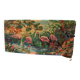 Ancienne tapisserie canevas fait groupe de flamands roses 102 cm déco vintage 1970
