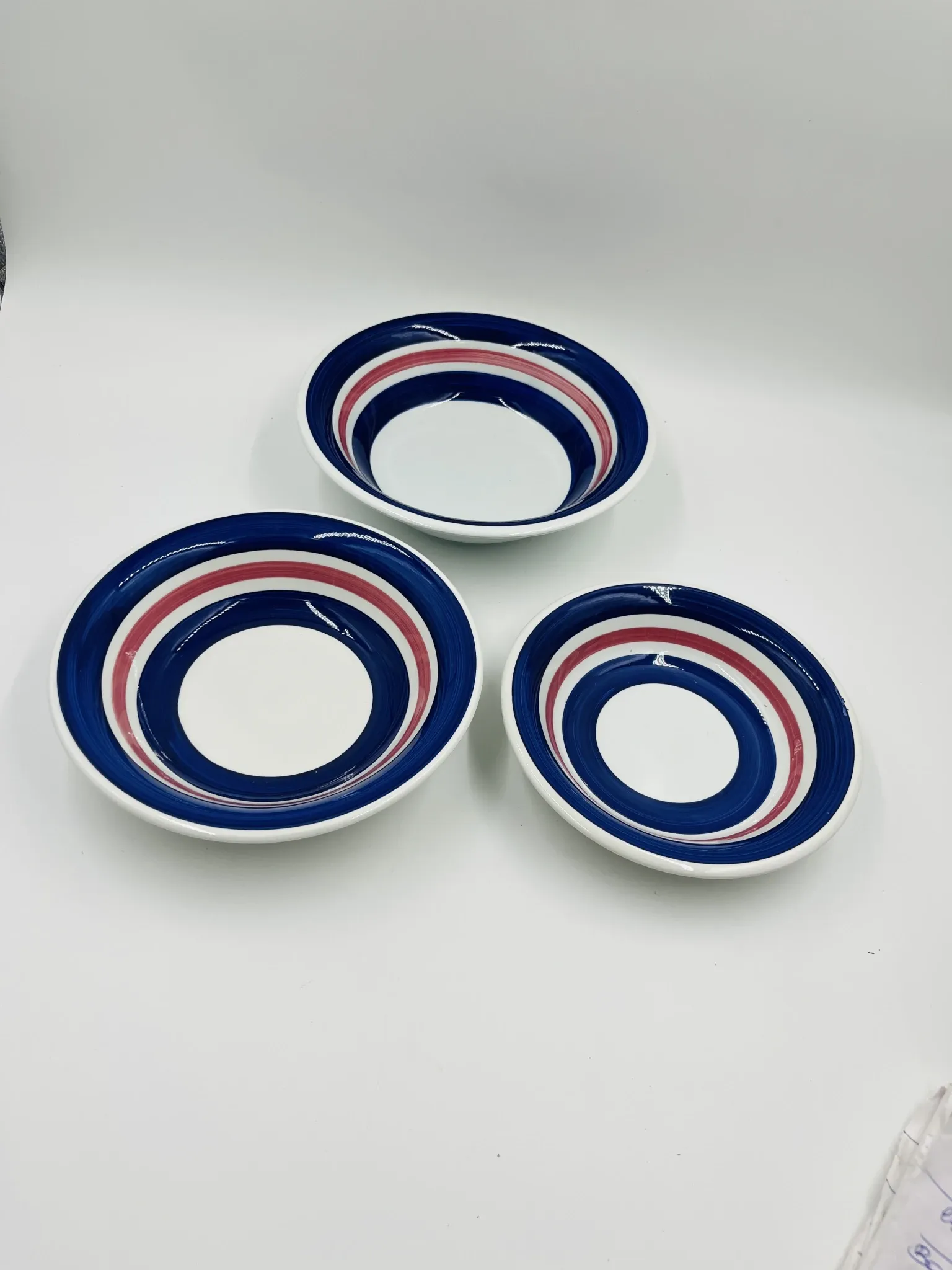 Set of 3 deep dishes in Italian earthenware FCI