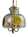 1960's 1970's brutalist ceiling lamp pendant lamp brass & murano glass