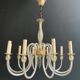Lustre en cristal de Murano à 10 bras de lumière, travail italien, vers 1970