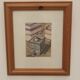 Aquarelle signée et encadrée représentant un moulin à café, 2010