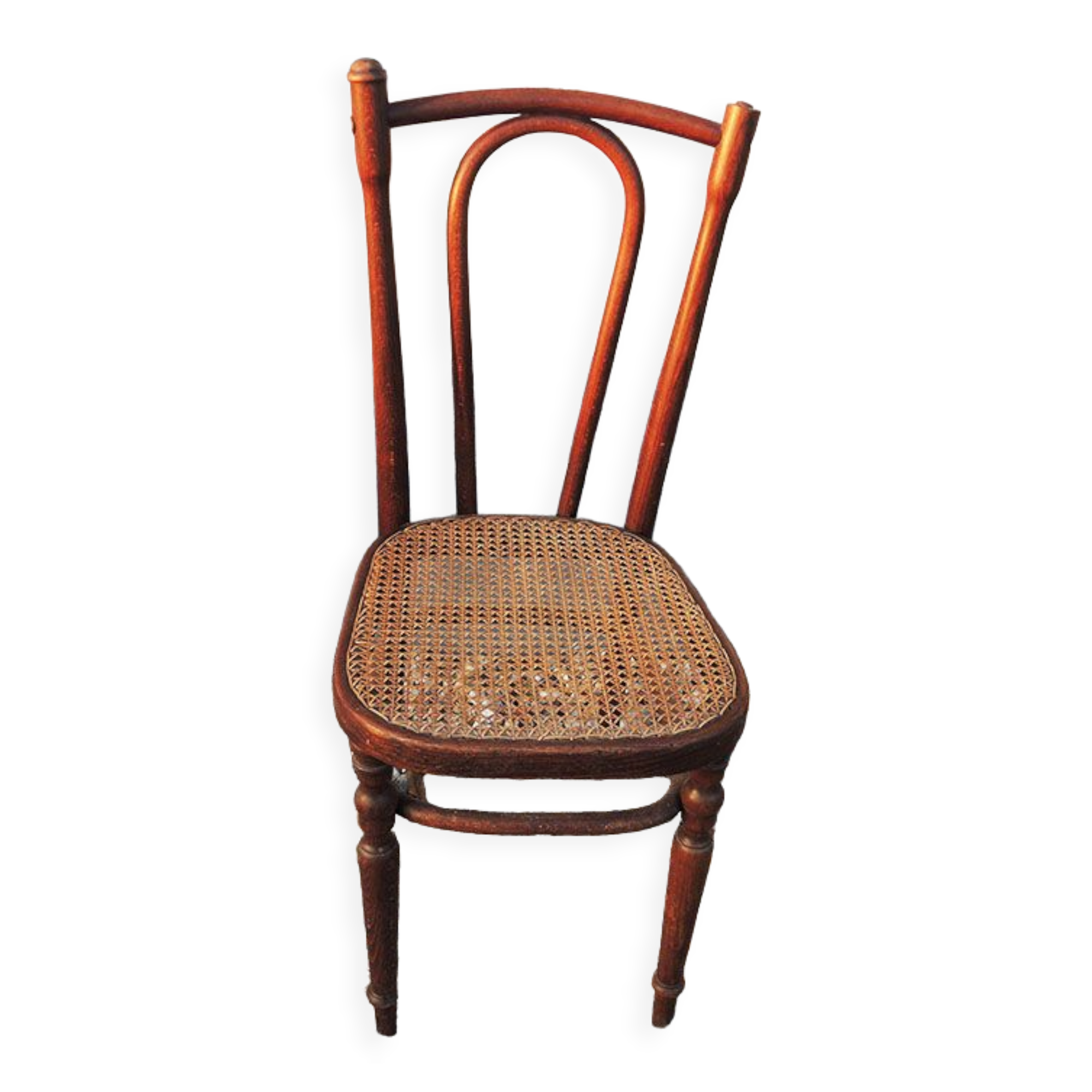 Old bistro chair in curved wood