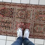 Vintage 1950s Persian Qum silk rug 72cm x 140cm