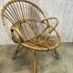 Pair of vintage rattan armchairs