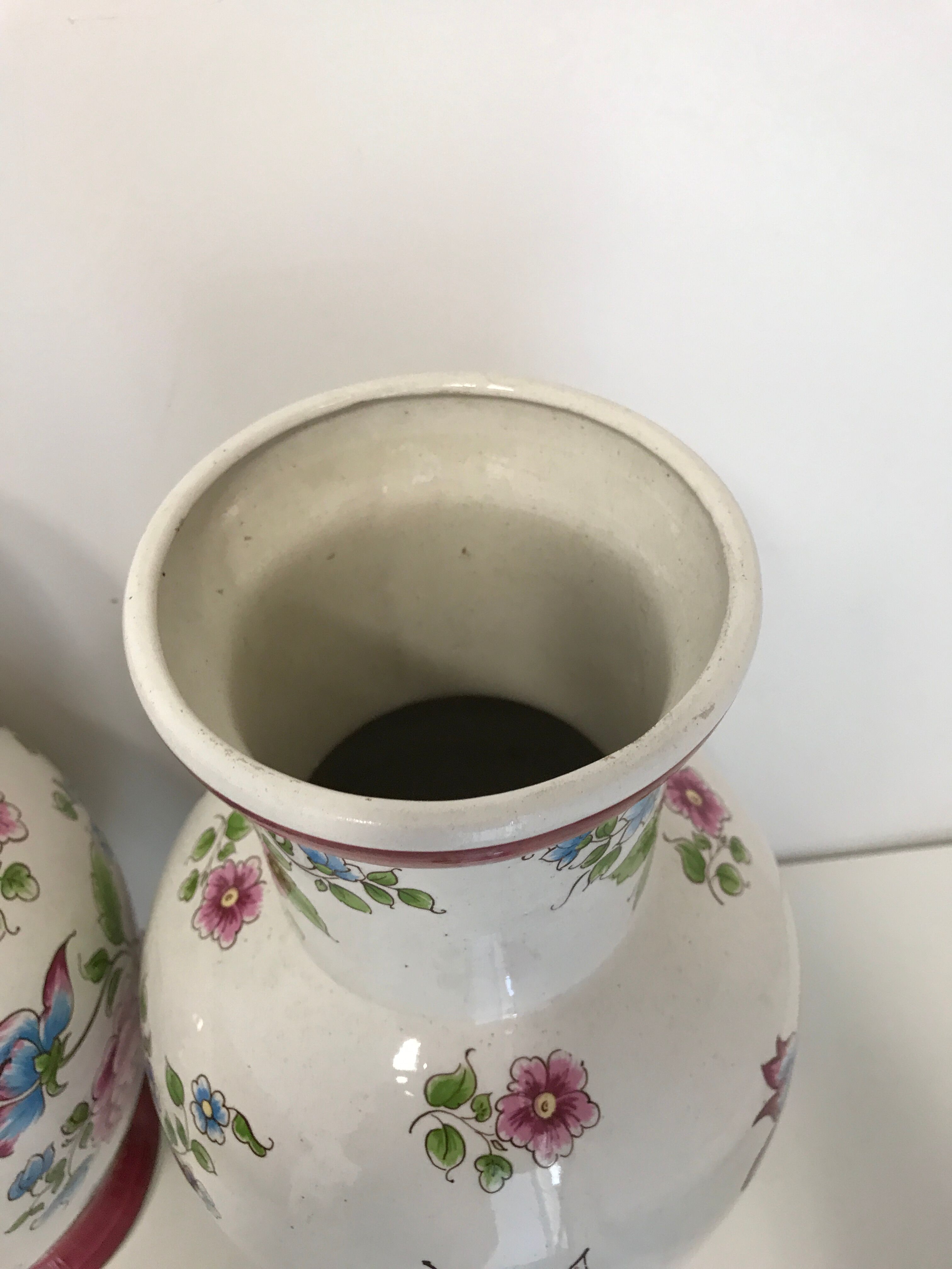 Pair of large vases Old Strasbourg