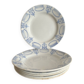 Colonial ironstone dessert plates Moulin des Loups