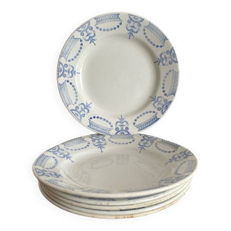 Colonial ironstone dessert plates Moulin des Loups