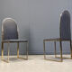 Vintage brass dining chairs by Belgochrom, 1970s