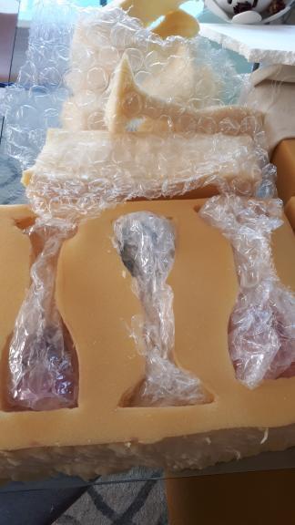 6 Saint Louis lined crystal wine glasses, Tommy model