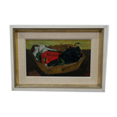 Ove Olson, Swedish painting, 1956, Oil on Panel