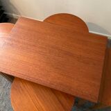 Scandinavian set by Poul Hundevad table and 4 folding teak stools