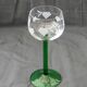 Set of 10 Alsatian white wine glasses in engraved glass.