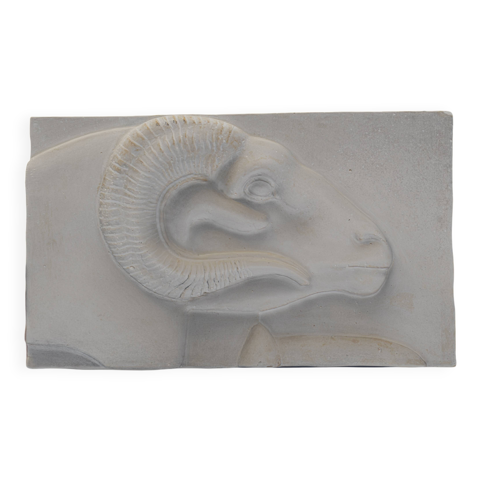 Plaster reproduction of an Egyptian ram deity