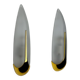 Pair of sconces "ears" idearte, glass and metal, Spain 1980