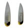 Pair of sconces "ears" idearte, glass and metal, Spain 1980