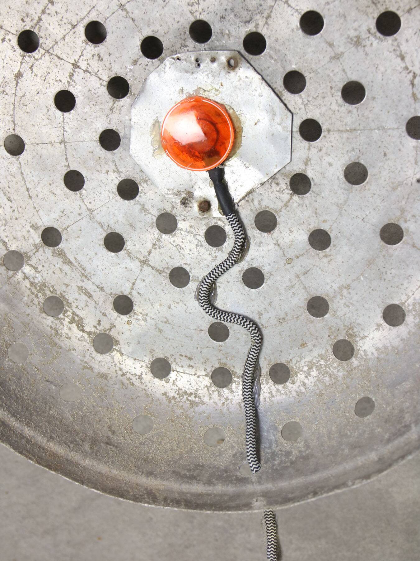 Mid-century Italian Perforated Metal Wall Lamp
