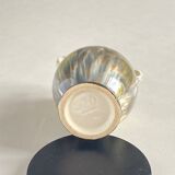Vintage vase with flaming ceramic handles