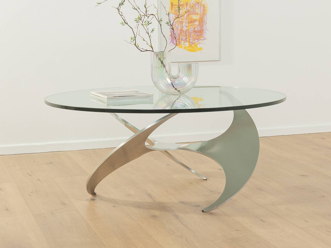 Propeller coffee table, Knut Hesterberg for Ronald Schmitt, vintage