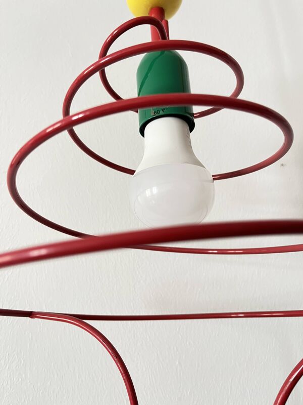 Suspension Pop Art Spirale, Plafonnier, ESTO Autriche, 1980