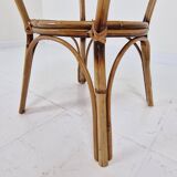 Italian Wicker and Rattan Coffee Table, 1970s
